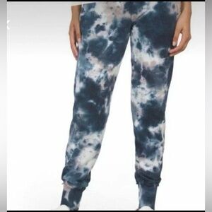 YOUNG FABULOUS BROKE Women's XS Tie Dye Blue Jogger Sweatpants Casual Yoga Comfy